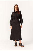 Vestido Midi Algodão Costas Vazada