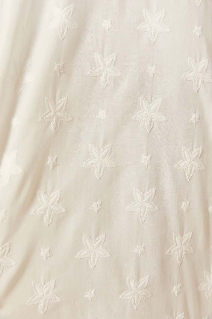 Vestido Cropped Algodão Bord Mix Estrela