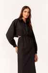Vestido Midi Algodão Costas Vazada