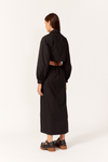 Vestido Midi Algodão Costas Vazada