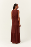 Vestido Cropped Crepe Frente Vazada