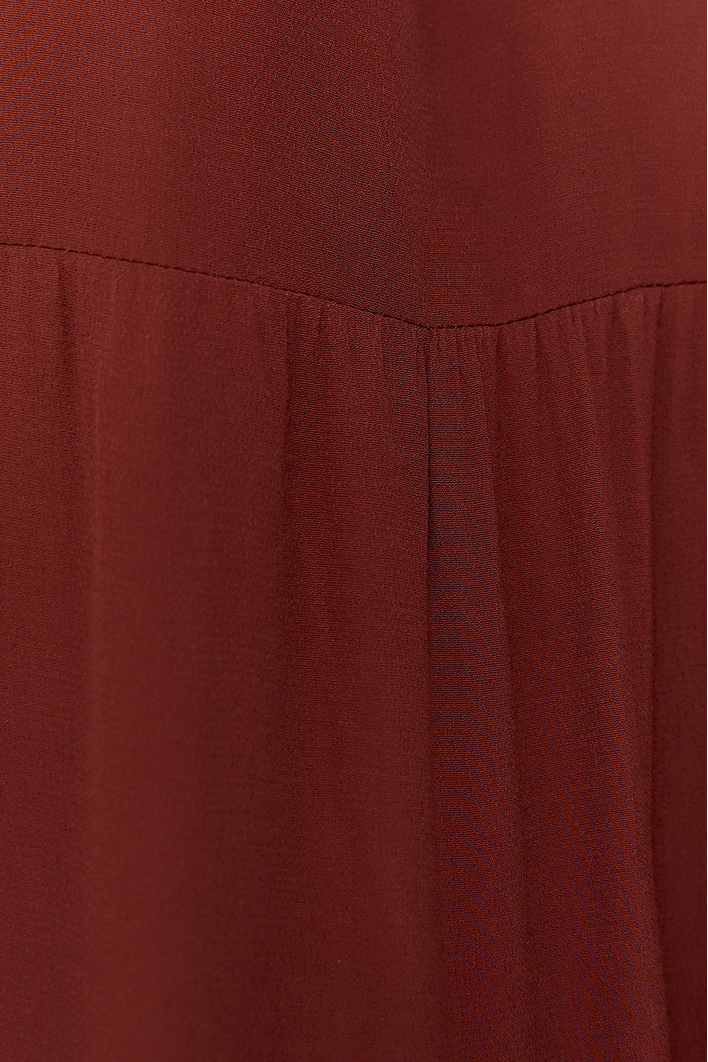 Vestido Cropped Crepe Frente Vazada