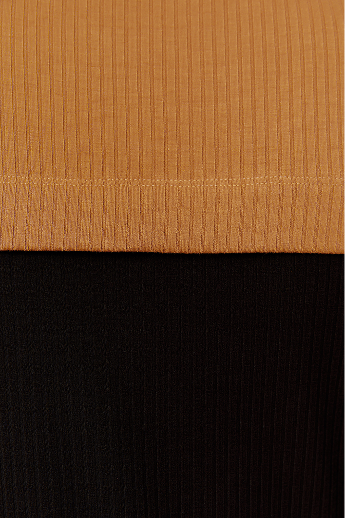 Vestido Bicolor Ombro