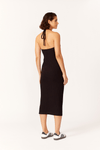 Vestido Midi Canelado Recortes