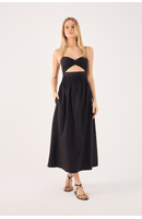 Vestido Algodão Cropped Busto Franzido