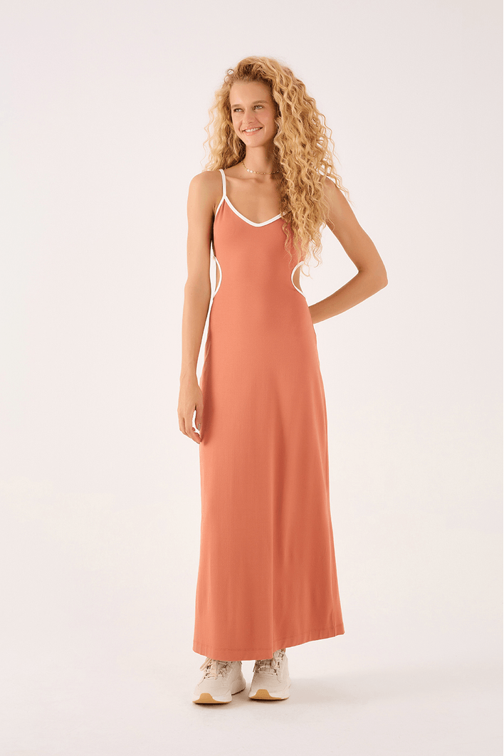 Vestido Cropped Recortes Cintura