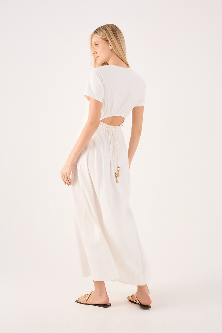 Vestido Costas Franzido