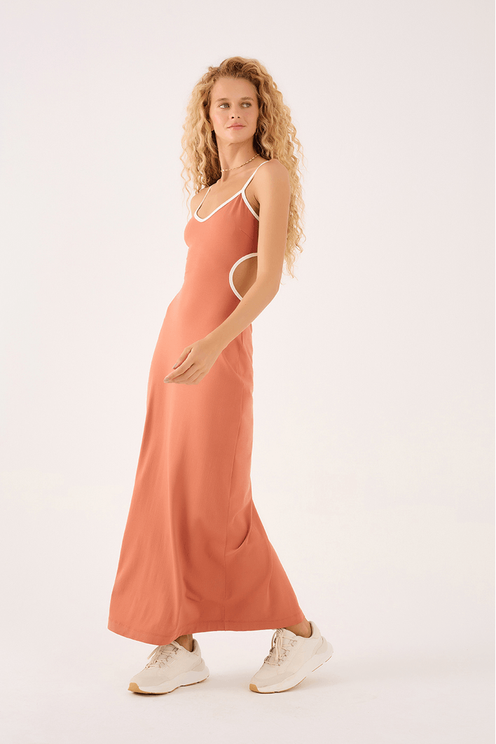 Vestido Cropped Recortes Cintura