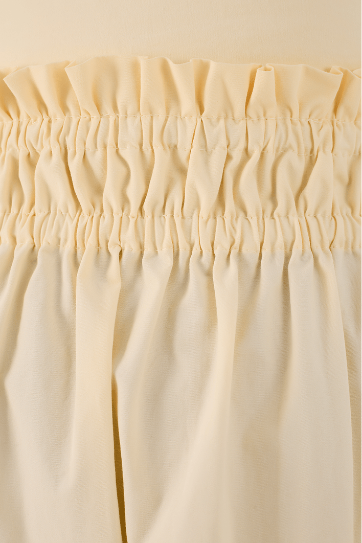 Vestido Algodão Cropped Busto Franzido