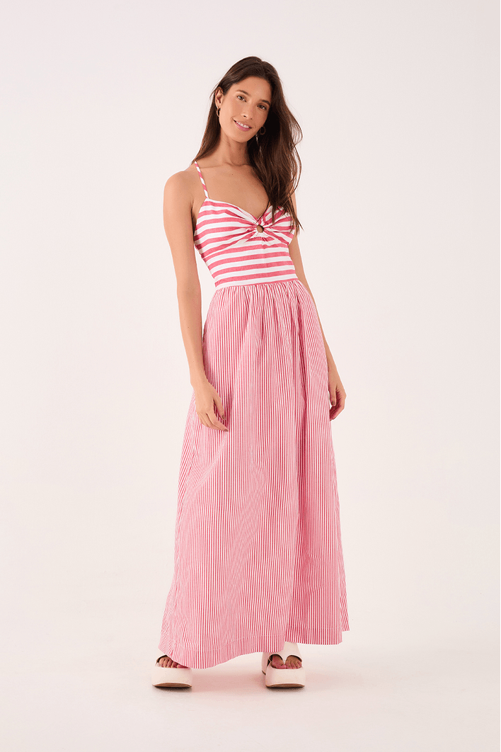 Vestido Cropped Listrado