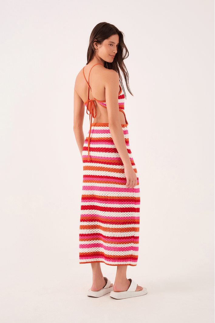 Vestido Tricot Listrado