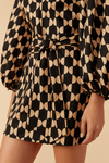 Vestido Tricoline Estampa Geo