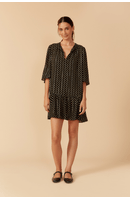 Vestido Lurex Estampa Anoitecer