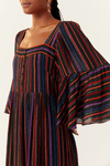 Vestido Cropped Lurex Estampa Universo