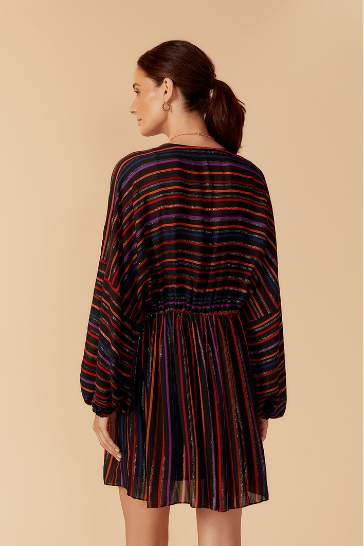 Vestido Lurex Estampa Universo