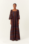 Vestido Cropped Lurex Estampa Universo