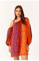 Vestido Lurex Estampa Nubis