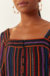 Vestido Cropped Lurex Estampa Universo