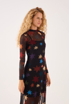 Vestido Cropped Tule Estampa Orion