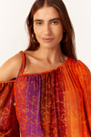 Vestido Lurex Estampa Nubis