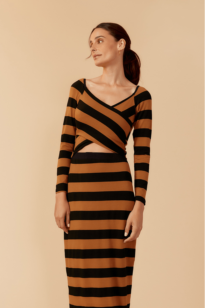 Vestido Estampa Listra Tempo