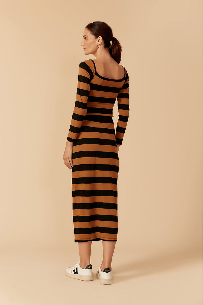 Vestido Estampa Listra Tempo