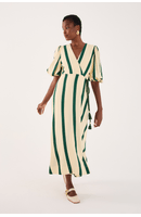 Vestido Cropped Linho Estampa Costa