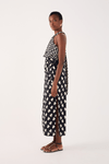 Vestido Cropped Crepe Estampa Litorânea