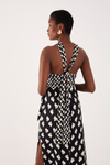 Vestido Cropped Crepe Estampa Litorânea