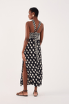Vestido Cropped Crepe Estampa Litorânea