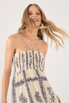 Vestido Longo Estampa Náutica