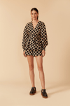 Blusa Tricoline Mangão Estampa Geo