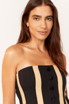 Blusa Linho Tomara Que Caia Estampa Aura