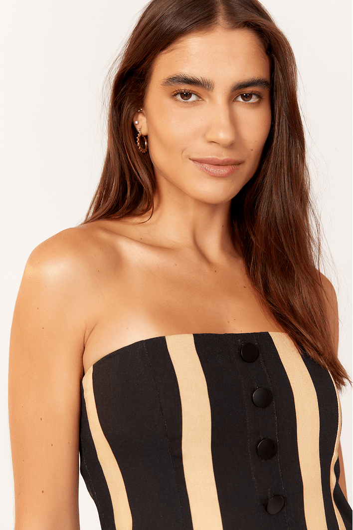 Blusa Linho Tomara Que Caia Estampa Aura