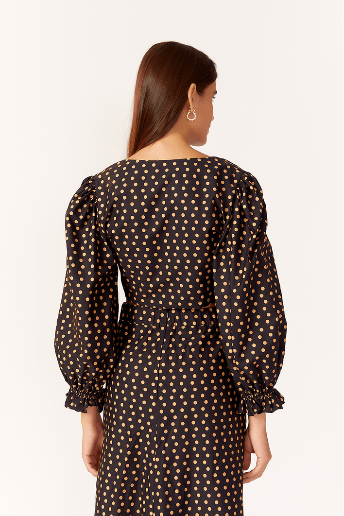Blusa Nó Tricoline Estampa Luares