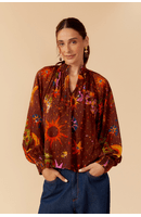 Blusa Lurex Estampa Fantástica