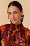 Blusa Lurex Estampa Fantástica