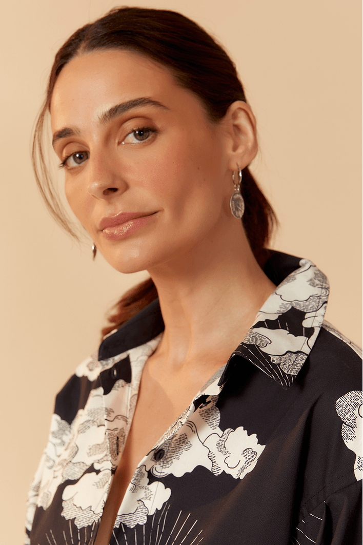 Camisa Tricoline Estampa Céu