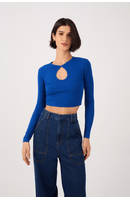 Blusa Canelada Vazado Frente