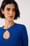 Blusa Canelada Vazado Frente