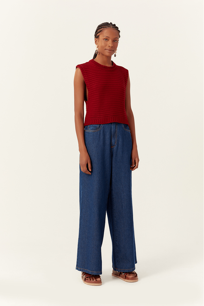 Blusa Tricot Quadradinha