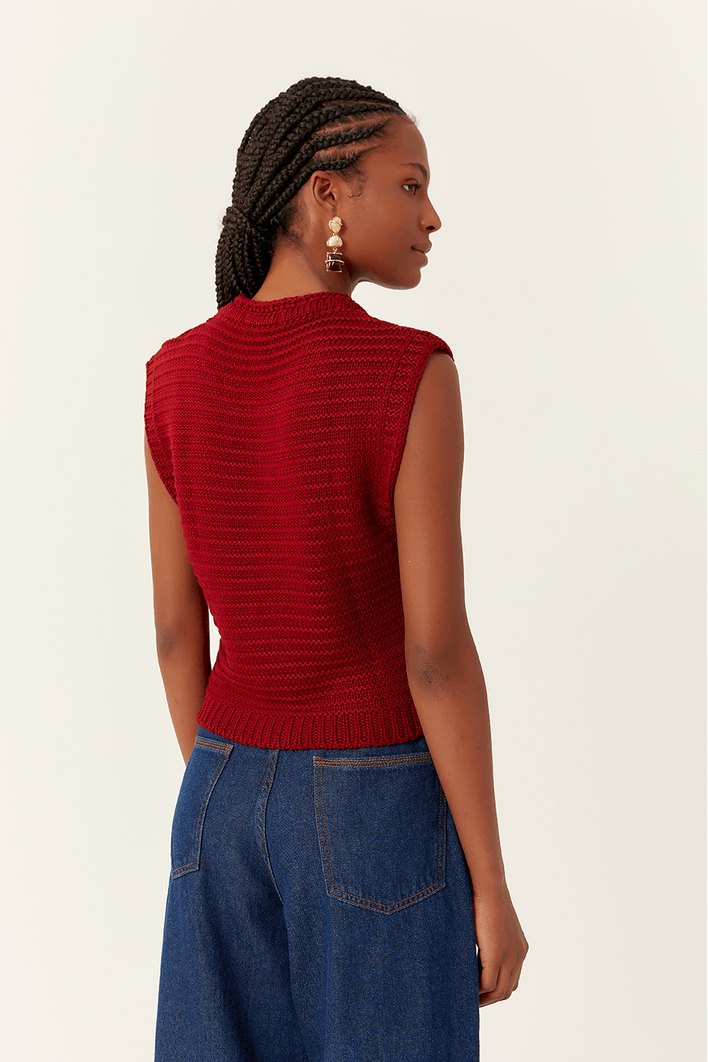 Blusa Tricot Quadradinha