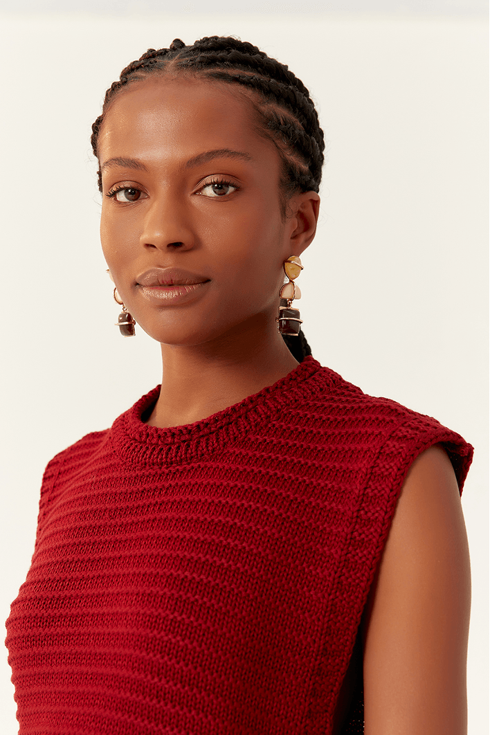 Blusa Tricot Quadradinha