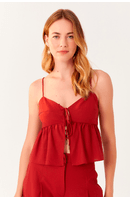 Blusa Linho Amarração Frente