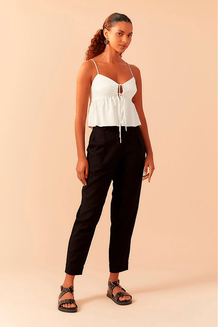 Blusa Linho Amarração Frente