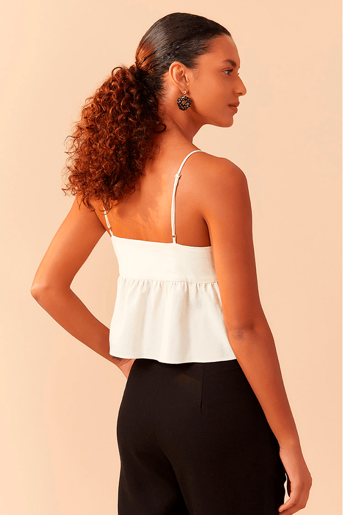 Blusa Linho Amarração Frente