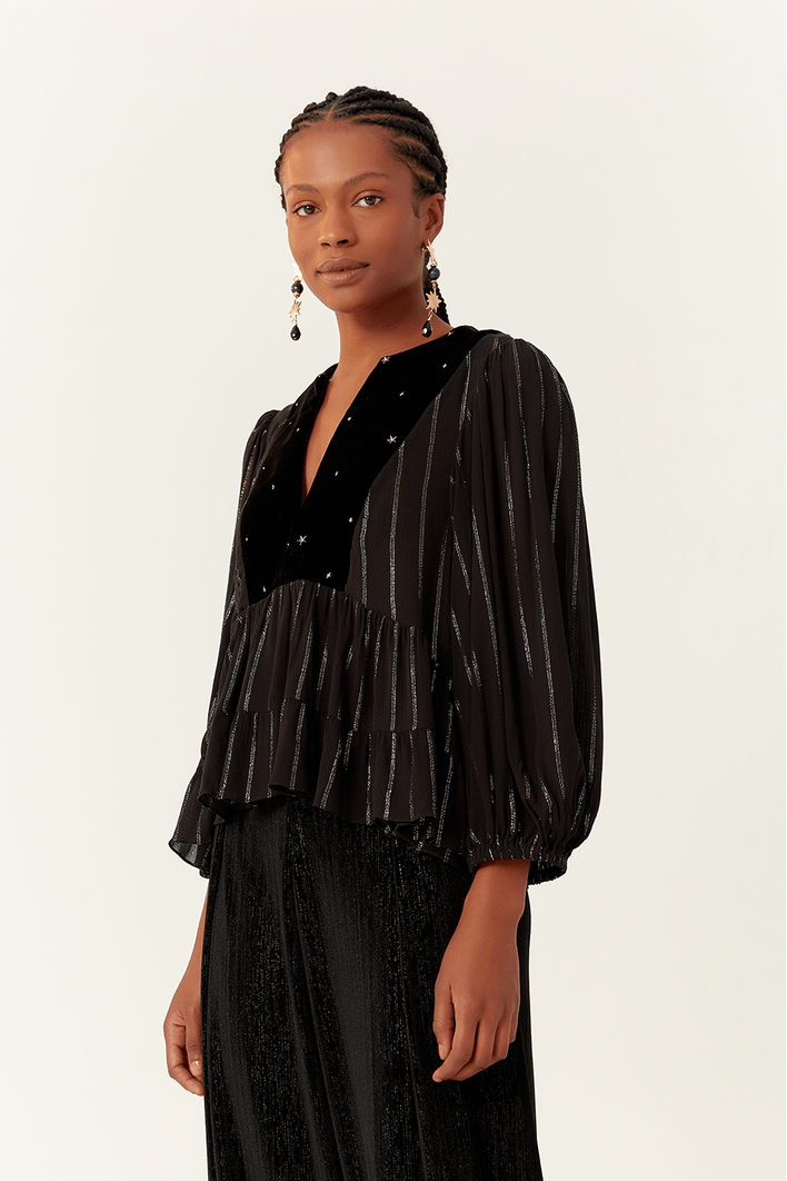 Blusa Lurex Ceu Estrelado