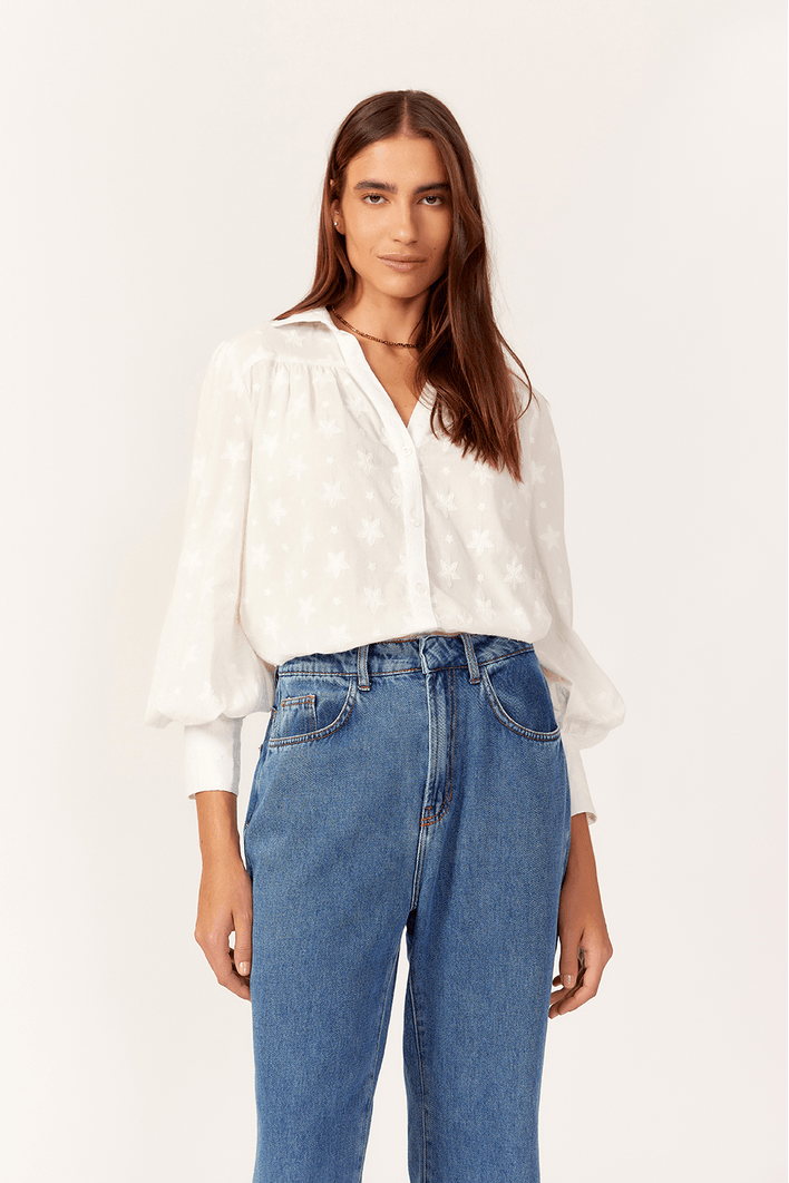 Camisa Algodão Bordado Mix Estrelas