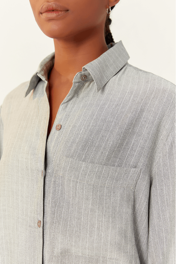 Camisa Listra Fraldada Frente