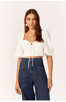 Blusa Linho Manga Bufante